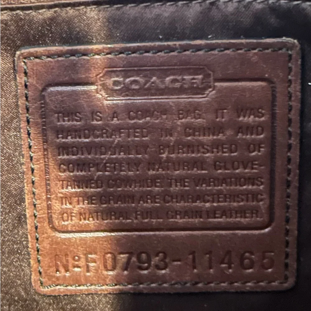 Distressed Coach Bleecker Patchwork Burnished Vachetta Large Duffle Leather Bag - Picture 12 of 14